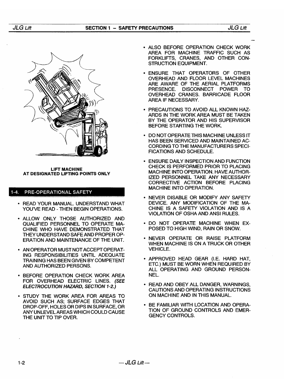 JLG 20VP (3123001) Operator Manual User Manual | Page 10 / 160