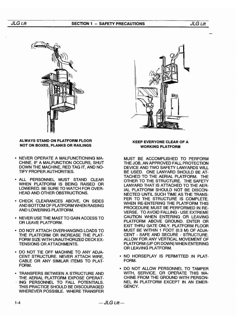 JLG 20VP (3123001) Operator Manual User Manual | Page 12 / 160