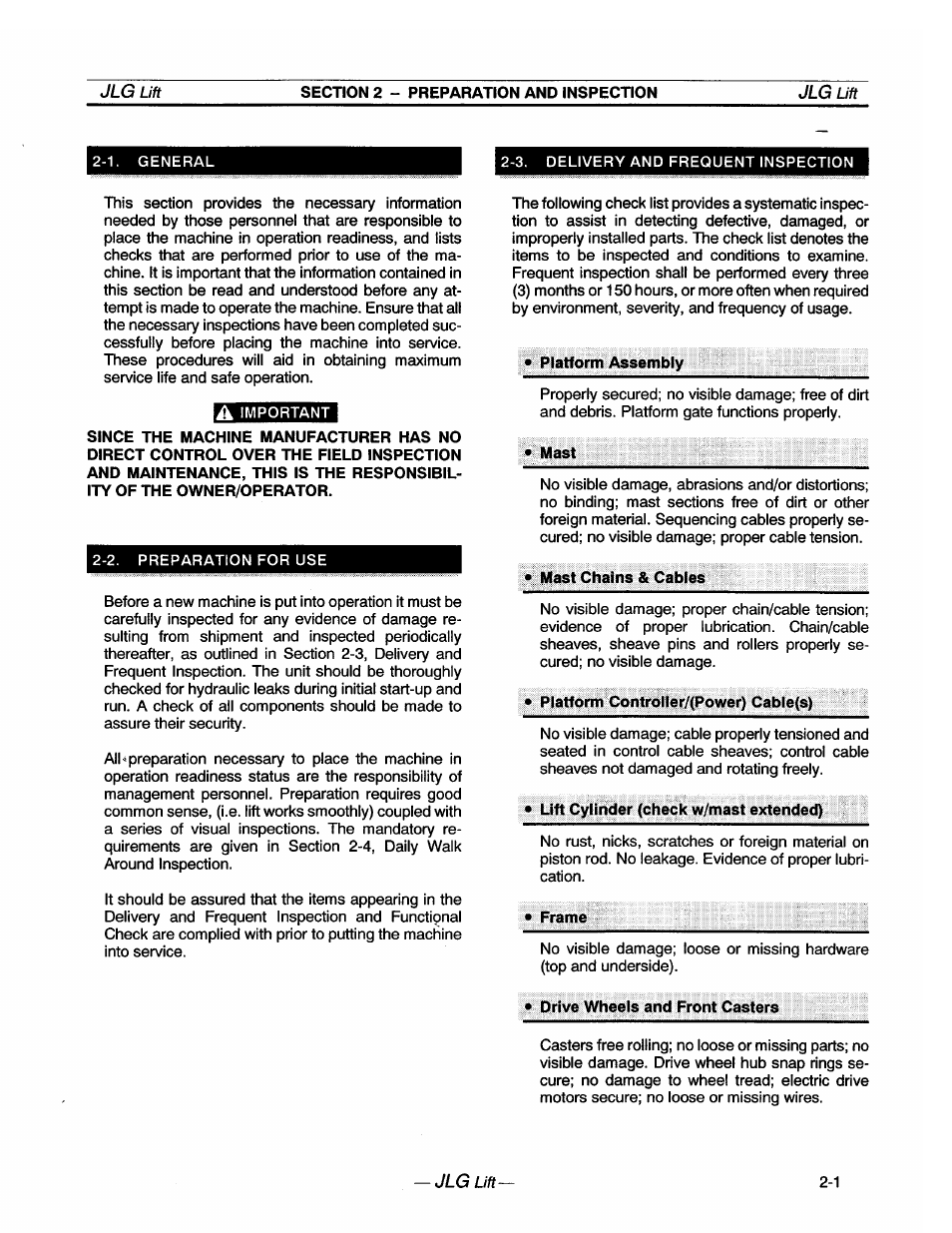 JLG 20VP (3123001) Operator Manual User Manual | Page 15 / 160