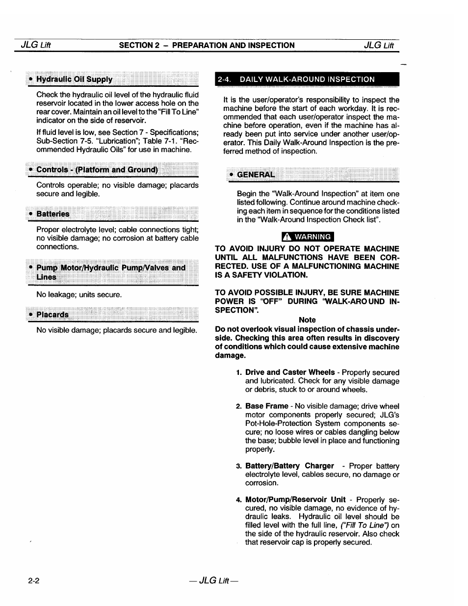 JLG 20VP (3123001) Operator Manual User Manual | Page 16 / 160