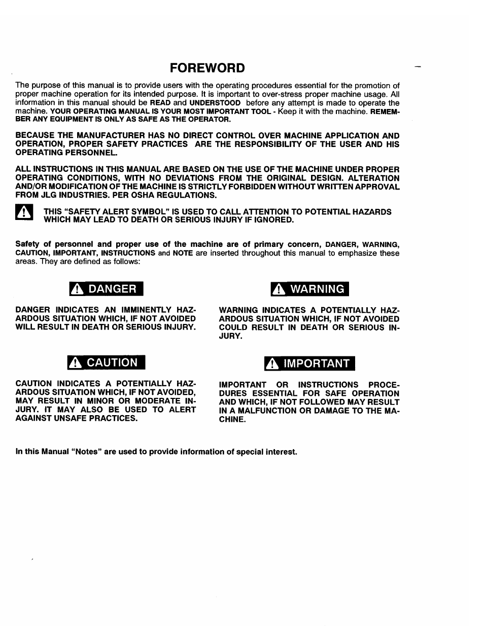 JLG 20VP (3123001) Operator Manual User Manual | Page 2 / 160