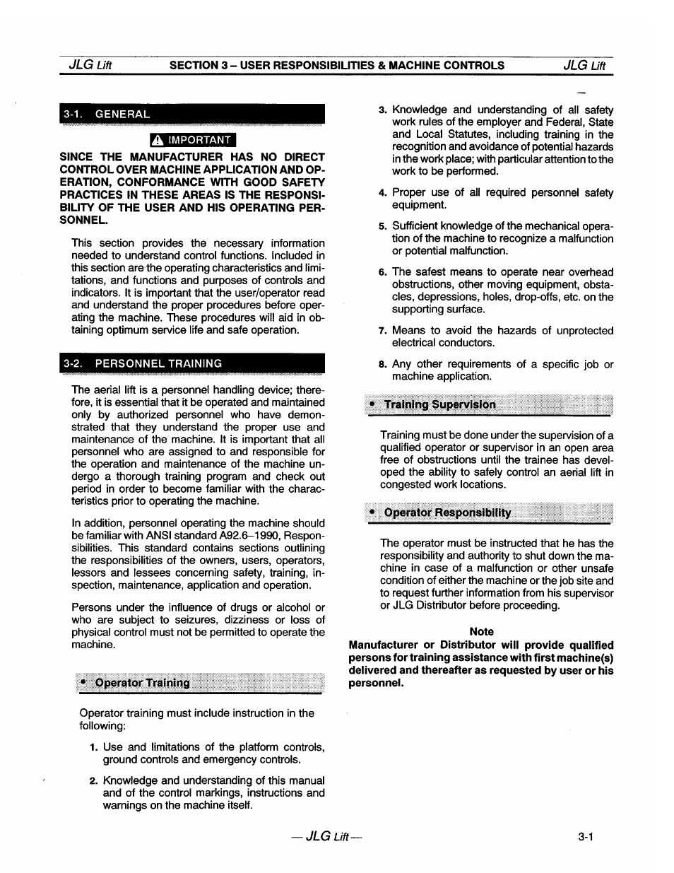 JLG 20VP (3123001) Operator Manual User Manual | Page 21 / 160