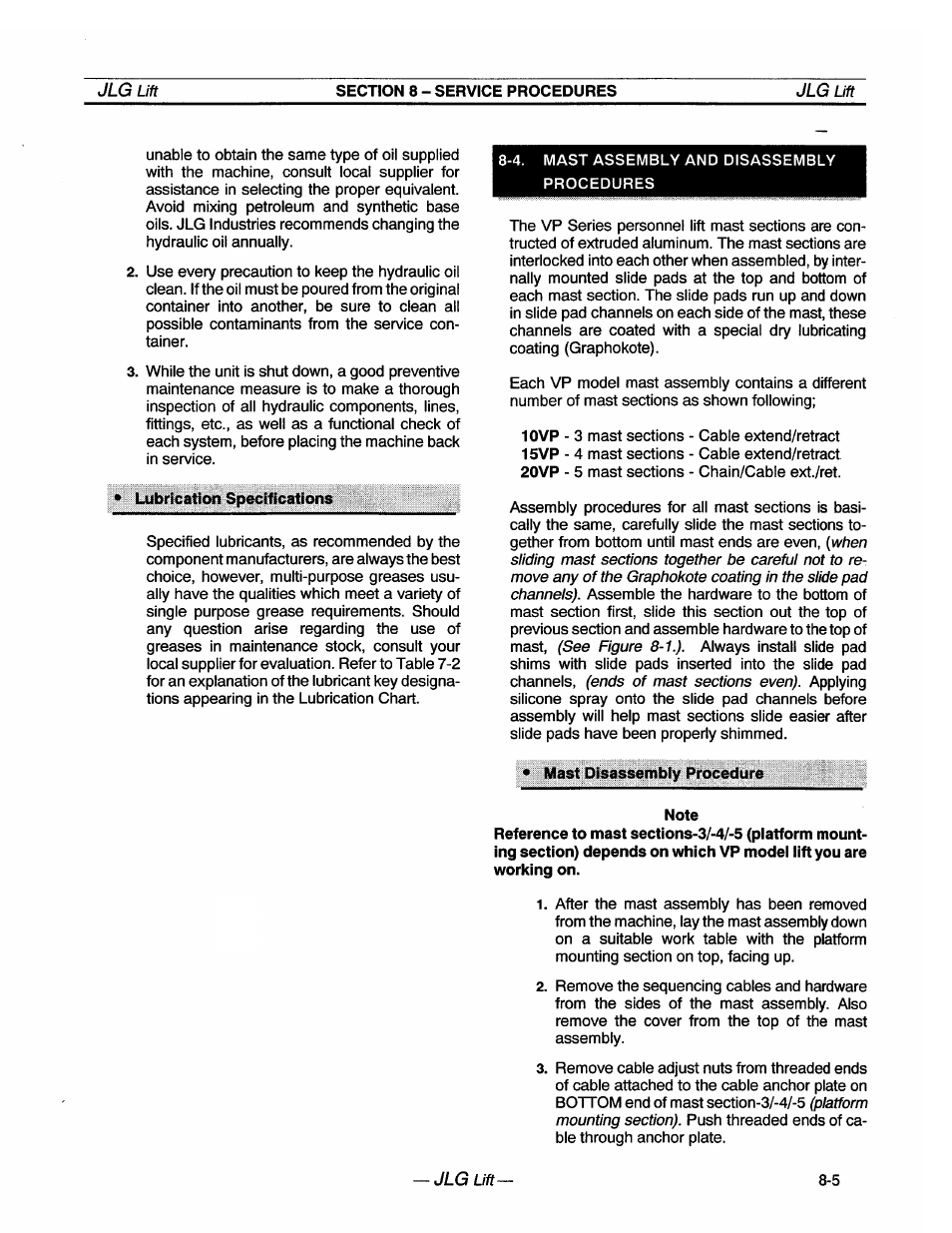 JLG 20VP (3123001) Operator Manual User Manual | Page 45 / 160