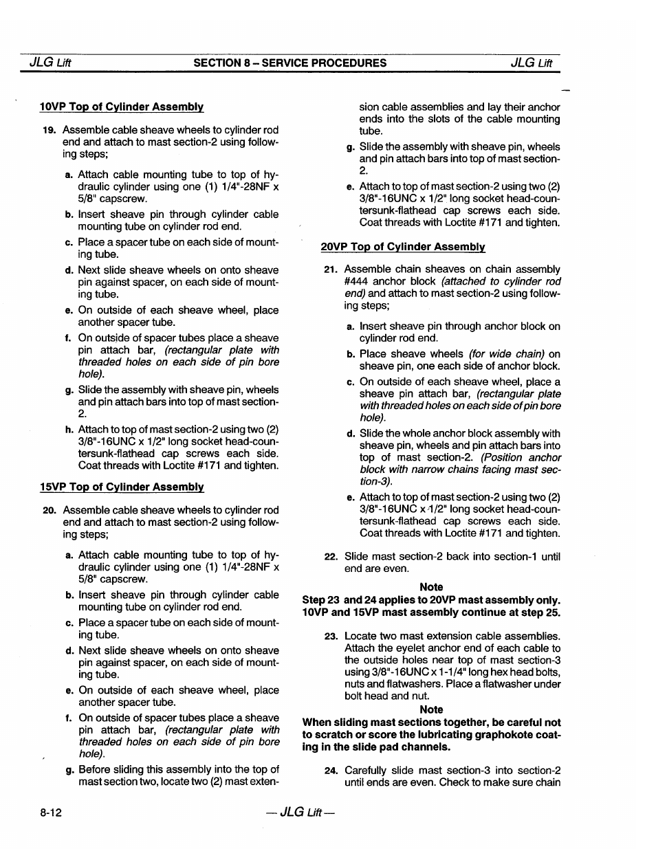 JLG 20VP (3123001) Operator Manual User Manual | Page 52 / 160