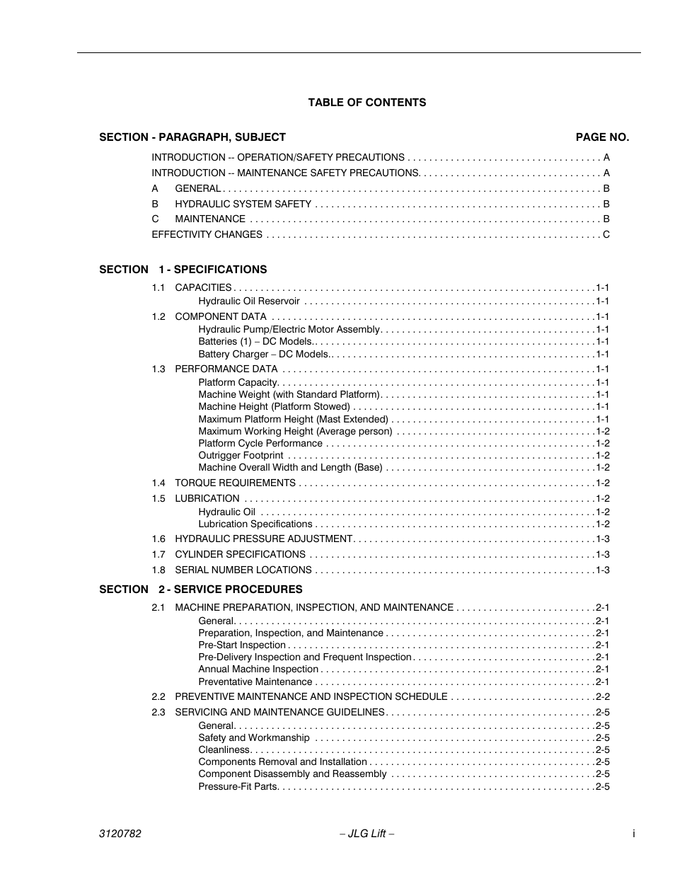 JLG 41EL Service Manual User Manual | Page 9 / 64
