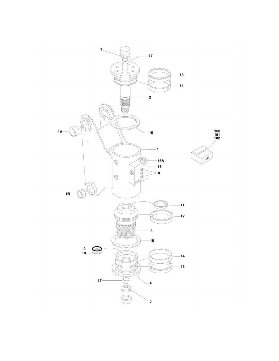 Figure 3-5. rotator assemblies | JLG M600 ANSI Parts Manual User Manual | Page 118 / 260