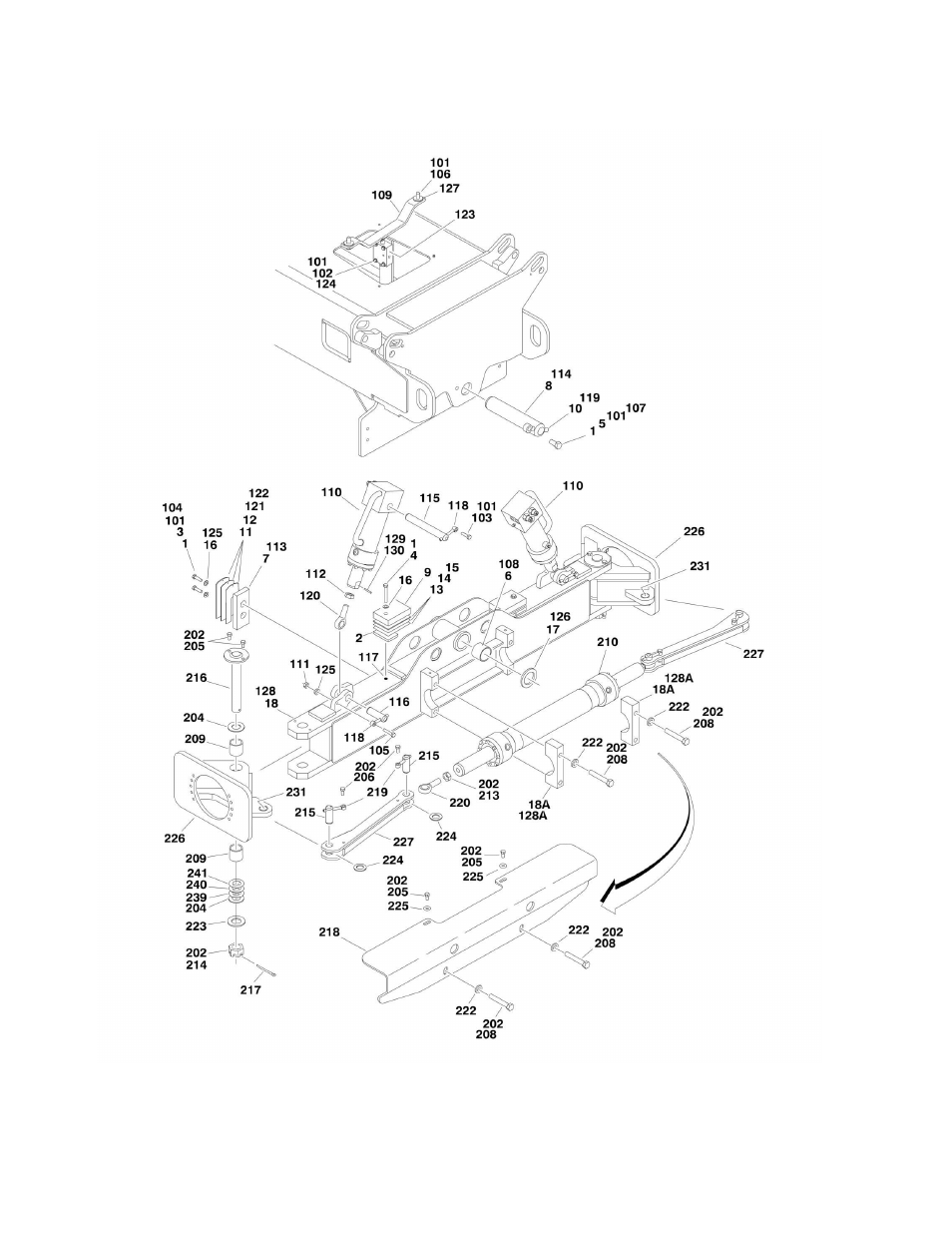 Figure 1-2. axle steering installation - 4wd | JLG M600 ANSI Parts Manual User Manual | Page 14 / 260
