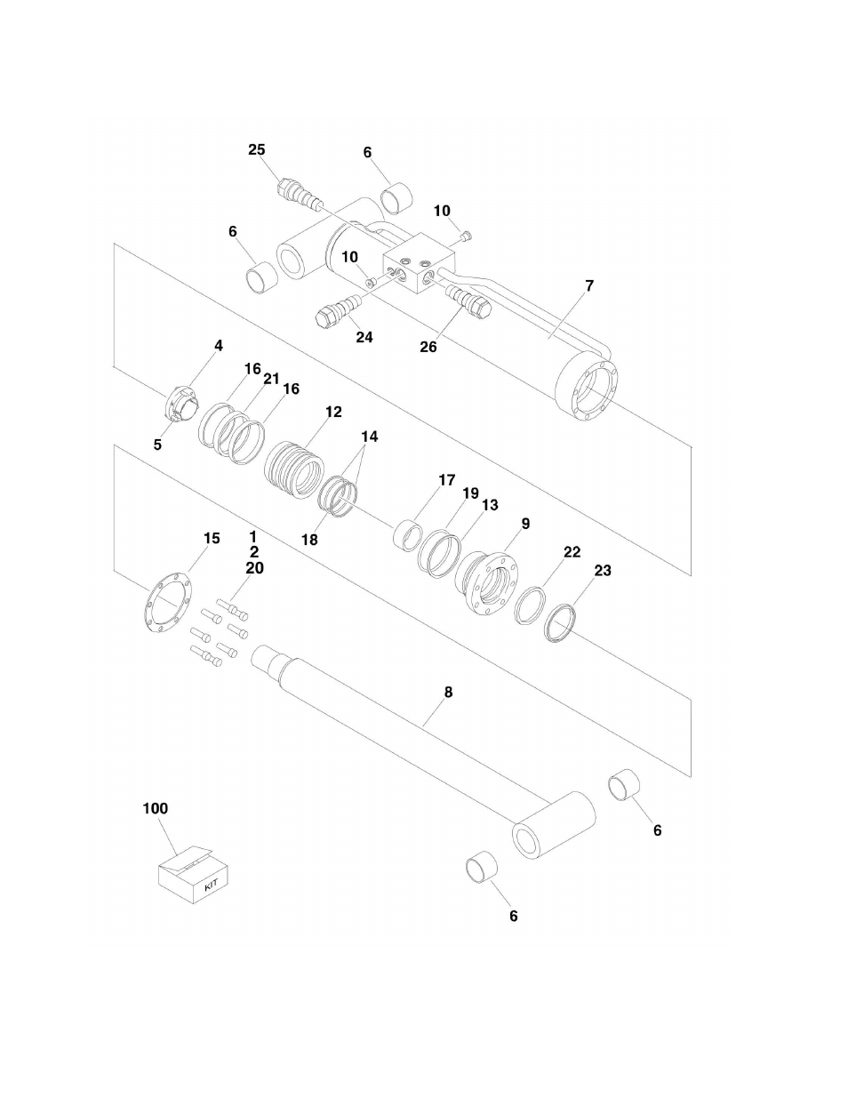 Figure 5-6. lift cylinder assembly - main | JLG M600 ANSI Parts Manual User Manual | Page 180 / 260