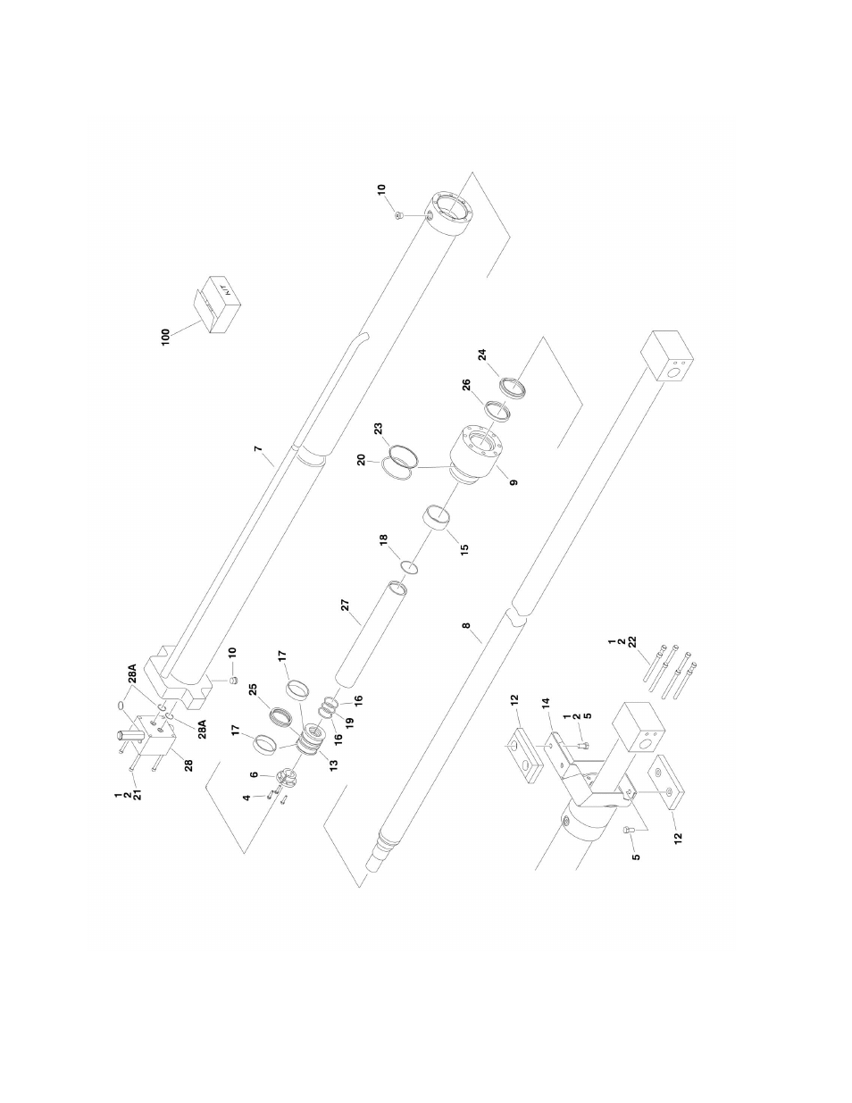 Figure 5-10. telescope cylinder assembly | JLG M600 ANSI Parts Manual User Manual | Page 188 / 260
