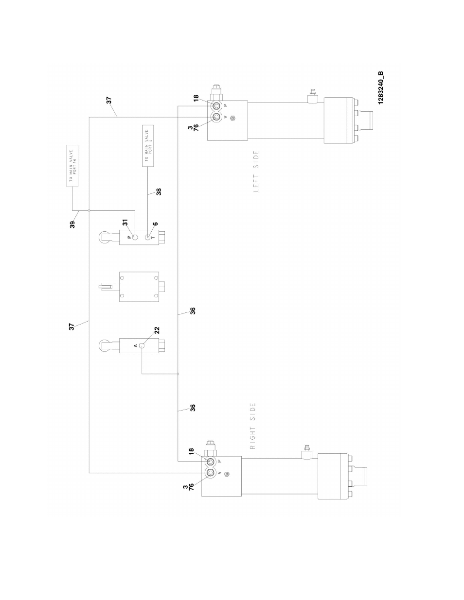 Figure 6-2. oscillating axle hydraulic diagram | JLG M600 ANSI Parts Manual User Manual | Page 194 / 260