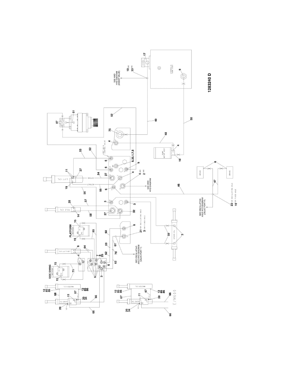 Figure 6-3. standard hydraulic diagram | JLG M600 ANSI Parts Manual User Manual | Page 196 / 260