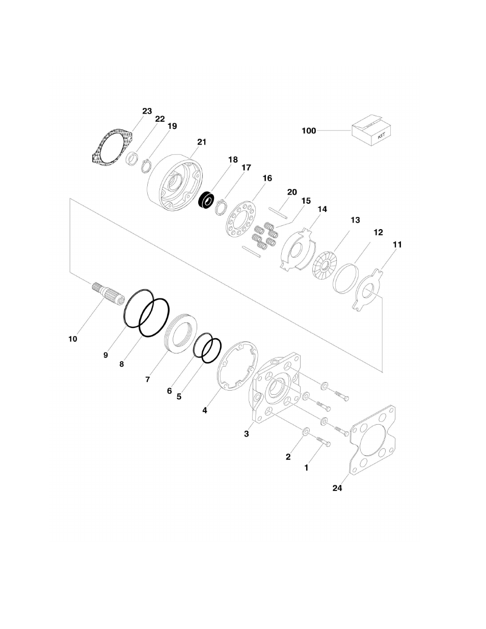 Figure 1-4. drive brake assembly (rear) | JLG M600 ANSI Parts Manual User Manual | Page 22 / 260