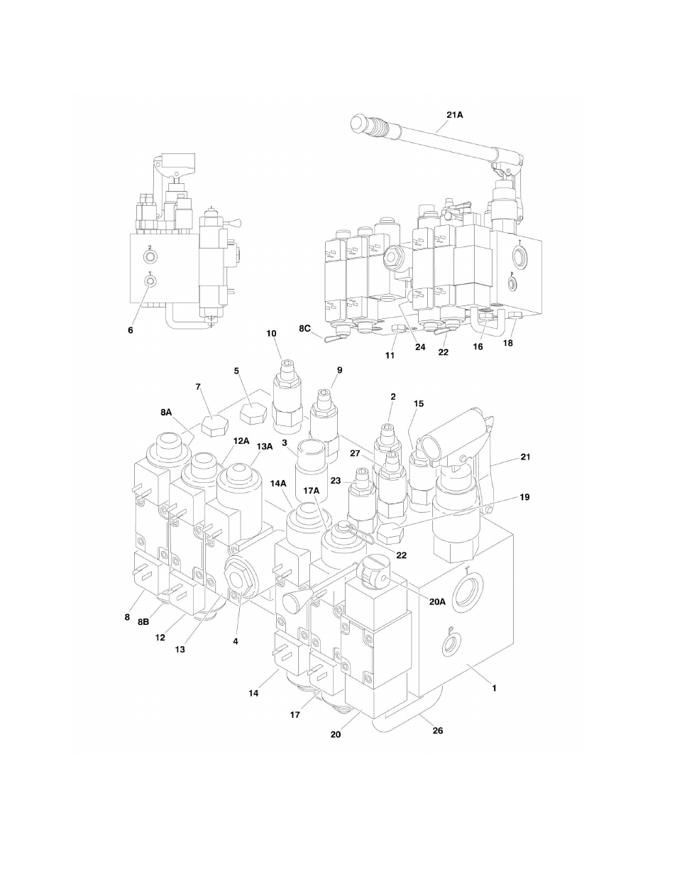 Figure 2-2. main control valve assembly | JLG M600 ANSI Parts Manual User Manual | Page 46 / 260
