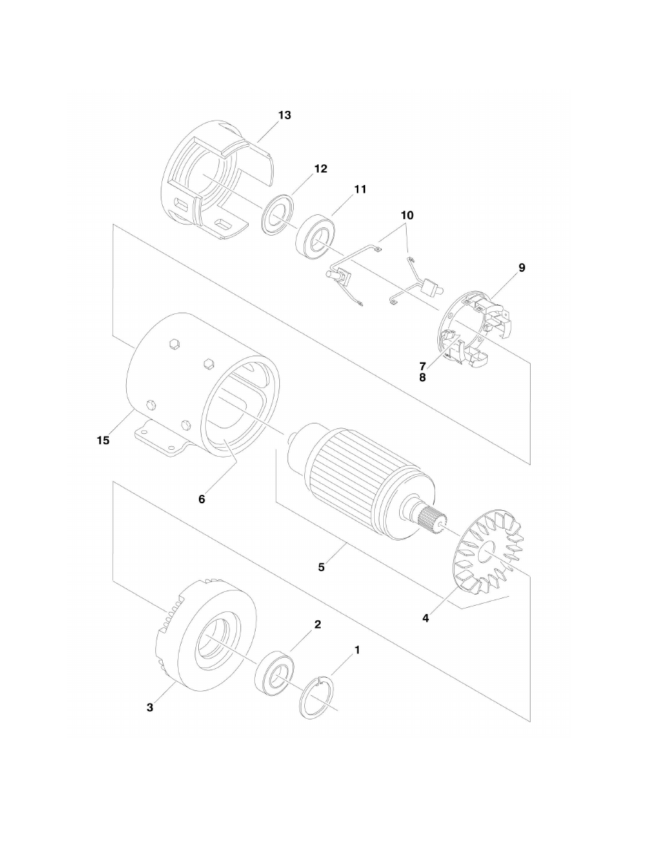 Figure 2-10. electric motor assembly | JLG M600 ANSI Parts Manual User Manual | Page 74 / 260