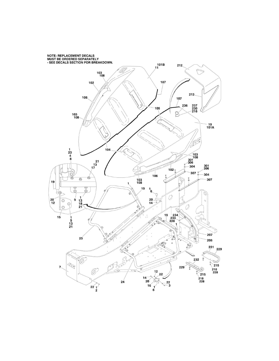 Figure 2-17. hoods installation | JLG M600 ANSI Parts Manual User Manual | Page 98 / 260