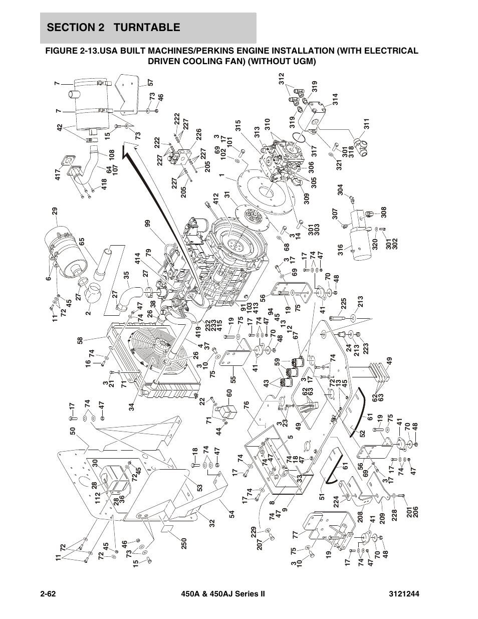 Driven cooling fan) (without ugm) -62 | JLG 450A_AJ Series II Parts Manual User Manual | Page 110 / 440