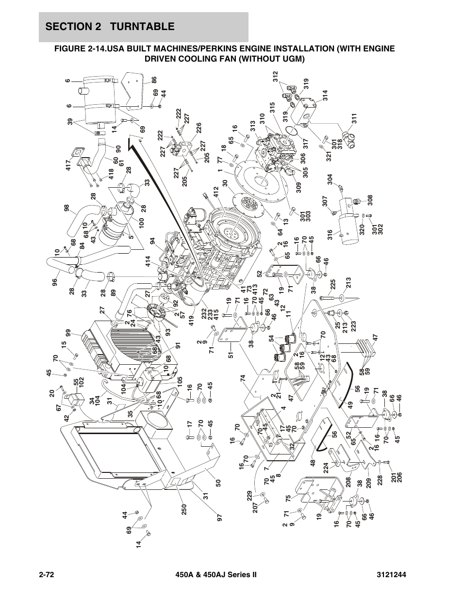 Cooling fan (without ugm) -72 | JLG 450A_AJ Series II Parts Manual User Manual | Page 120 / 440