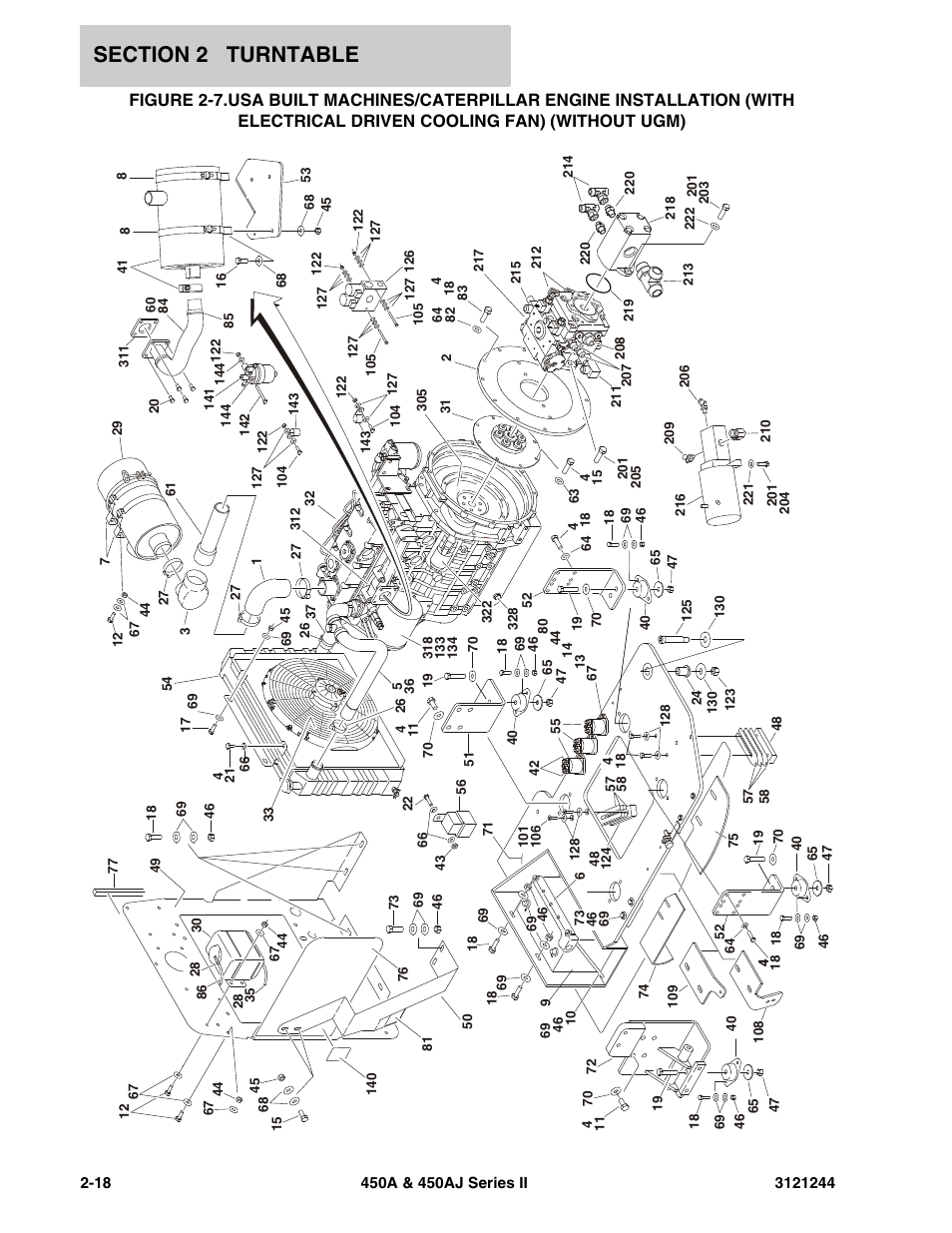 Electrical driven cooling fan) (without ugm) -18 | JLG 450A_AJ Series II Parts Manual User Manual | Page 66 / 440