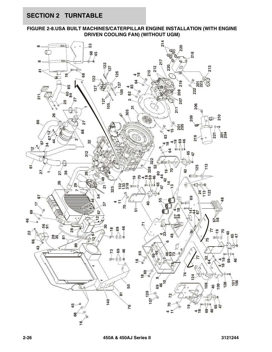 Driven cooling fan) (without ugm) -26 | JLG 450A_AJ Series II Parts Manual User Manual | Page 74 / 440