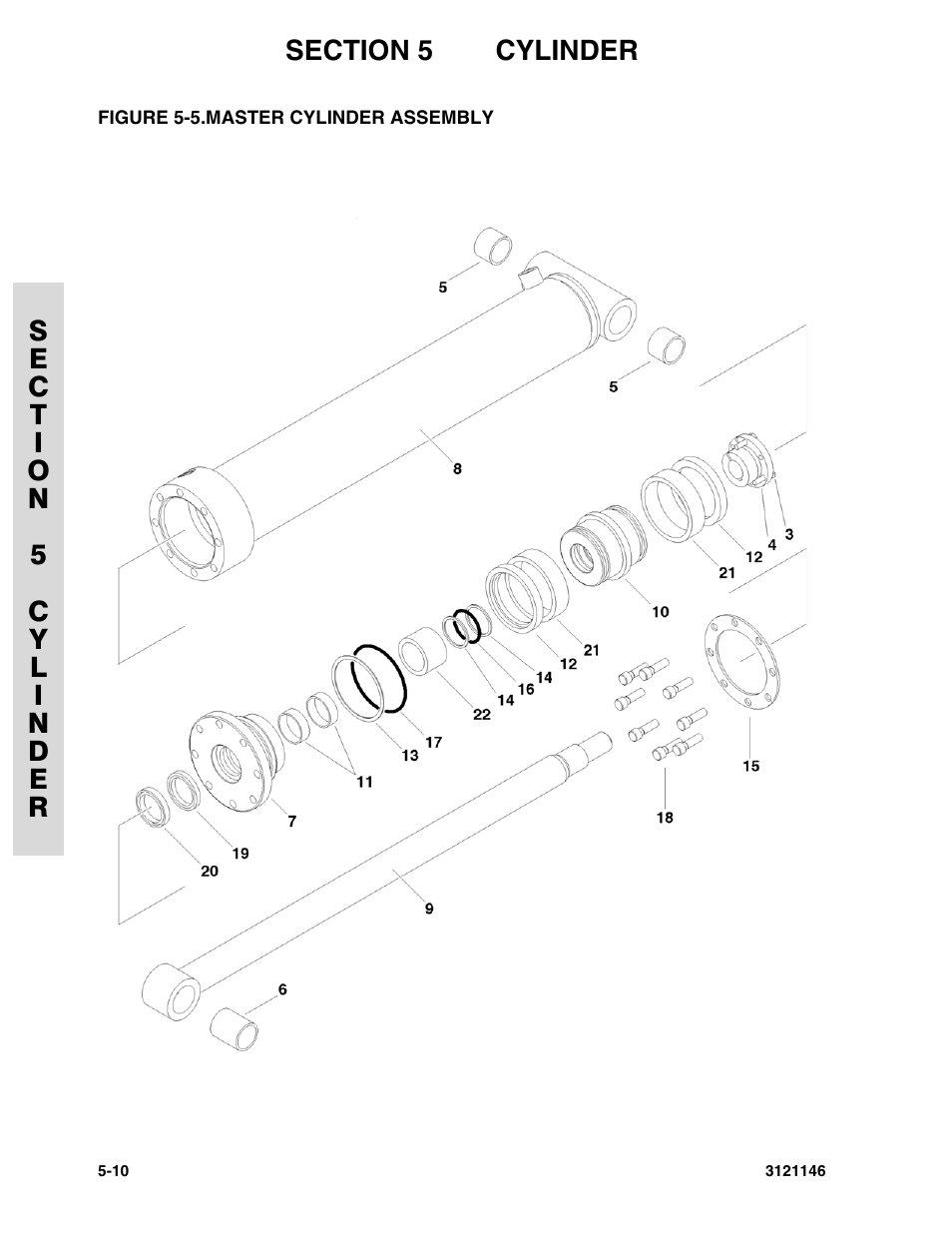 Figure 5-5. master cylinder assembly | JLG 740AJ Parts Manual User Manual | Page 122 / 166