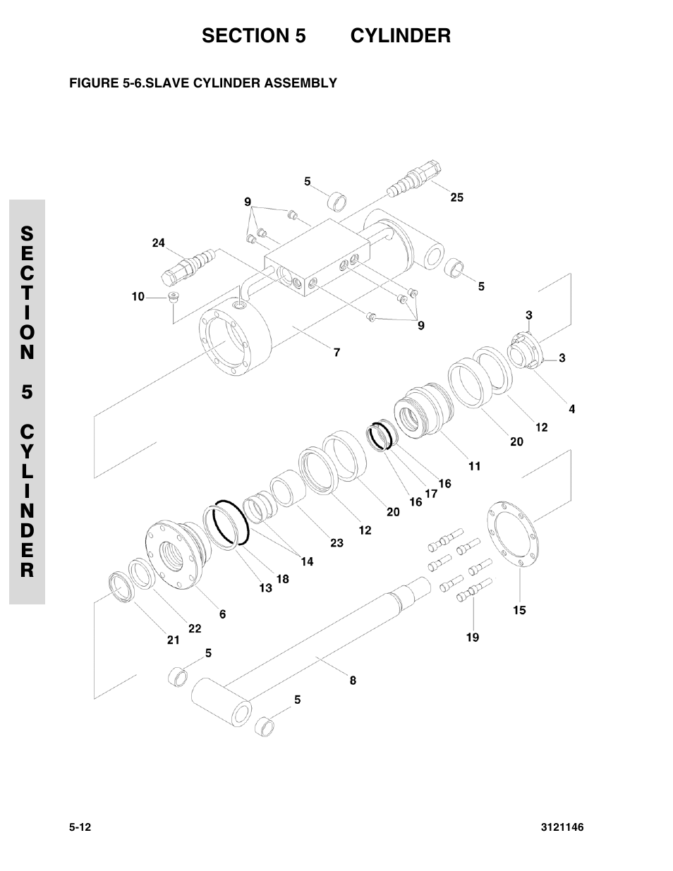 Figure 5-6. slave cylinder assembly | JLG 740AJ Parts Manual User Manual | Page 124 / 166