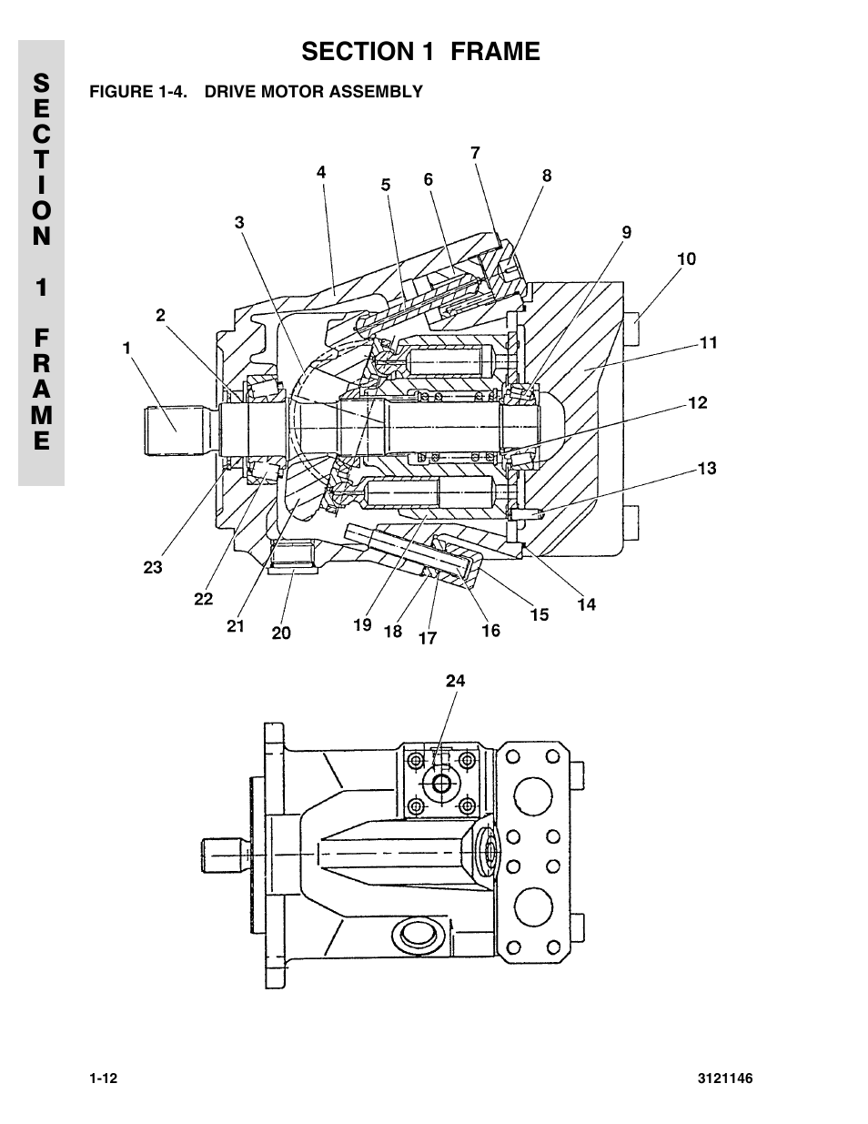 Figure 1-4. drive motor assembly | JLG 740AJ Parts Manual User Manual | Page 18 / 166