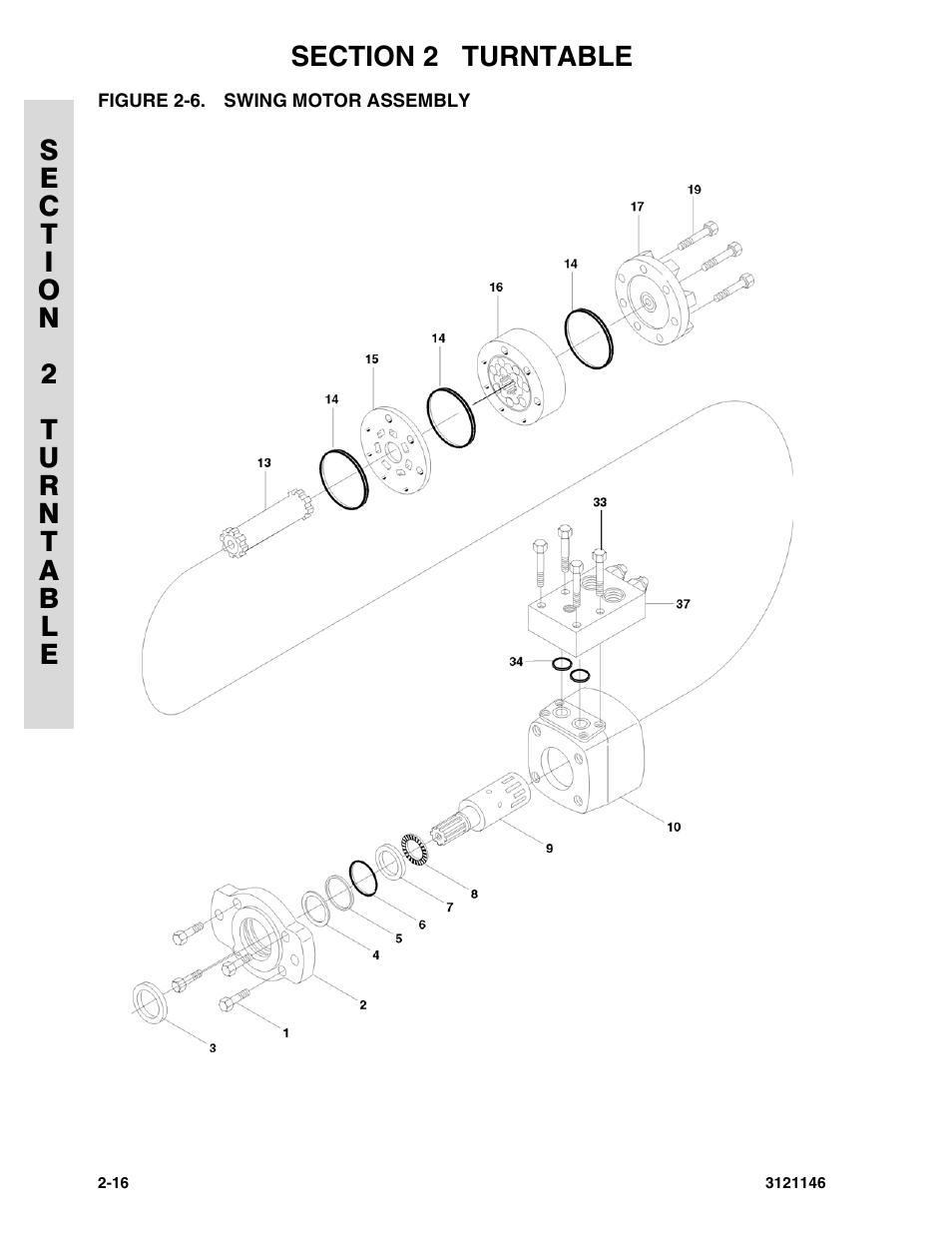 Figure 2-6. swing motor assembly | JLG 740AJ Parts Manual User Manual | Page 40 / 166
