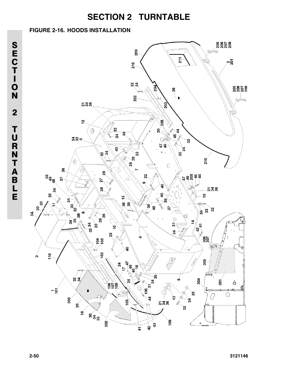 Figure 2-16. hoods installation | JLG 740AJ Parts Manual User Manual | Page 74 / 166