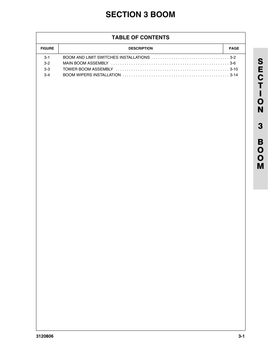 Section 3 boom, Section 3 - boom -1 | JLG 60HA Parts Manual User Manual | Page 167 / 306