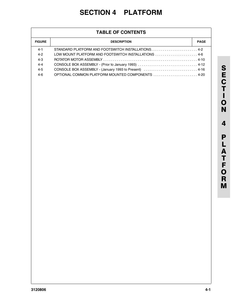 Section 4 platform, Section 4 - platform -1 | JLG 60HA Parts Manual User Manual | Page 183 / 306