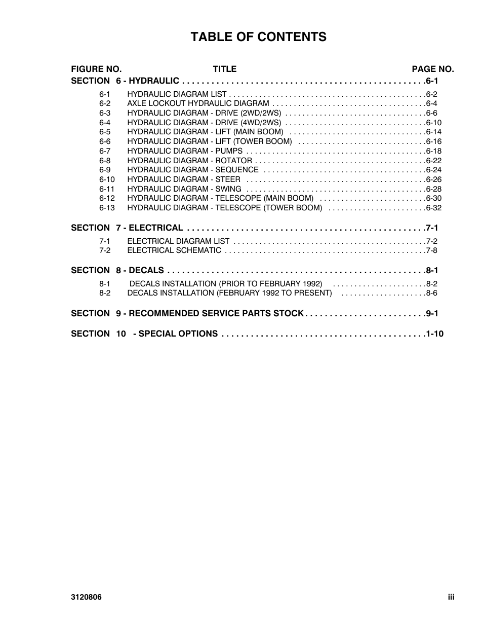JLG 60HA Parts Manual User Manual | Page 7 / 306