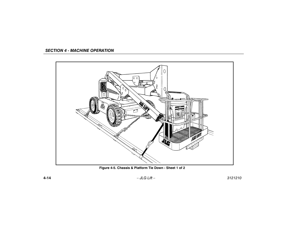 Chassis & platform tie down - sheet 1 of 2 -14 | JLG M450 Operator Manual User Manual | Page 60 / 116