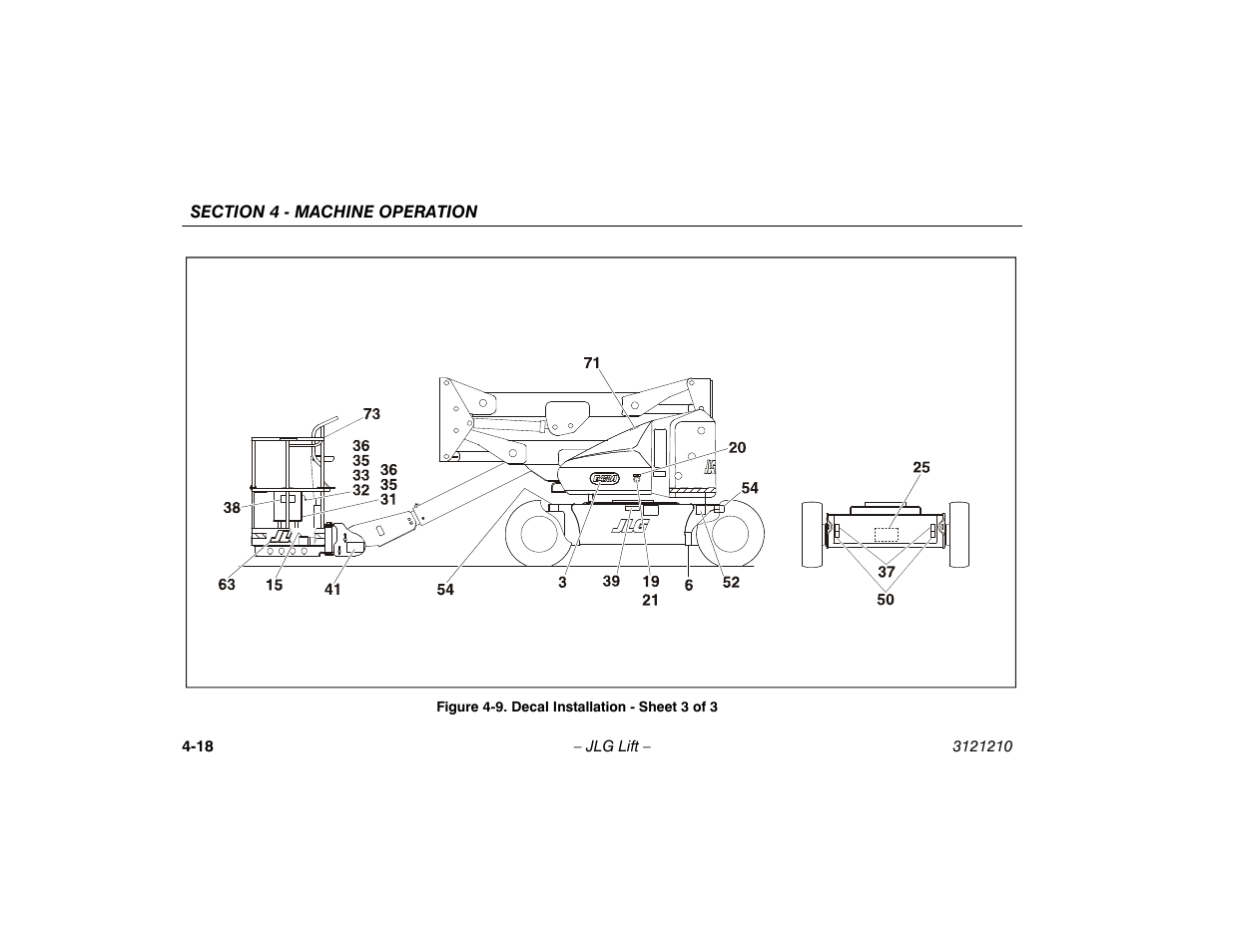 Decal installation - sheet 3 of 3 -18 | JLG M450 Operator Manual User Manual | Page 64 / 116