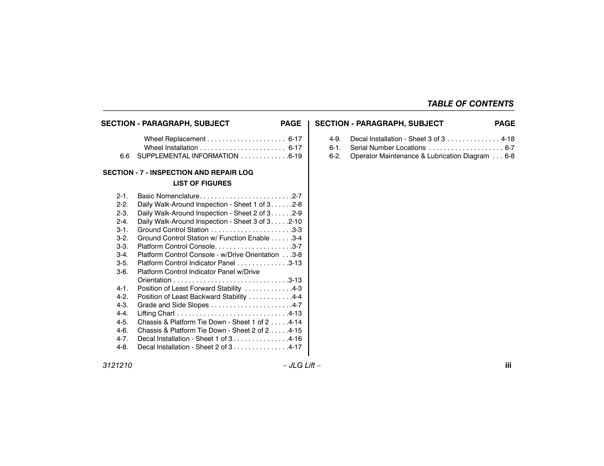 JLG M450 Operator Manual User Manual | Page 9 / 116