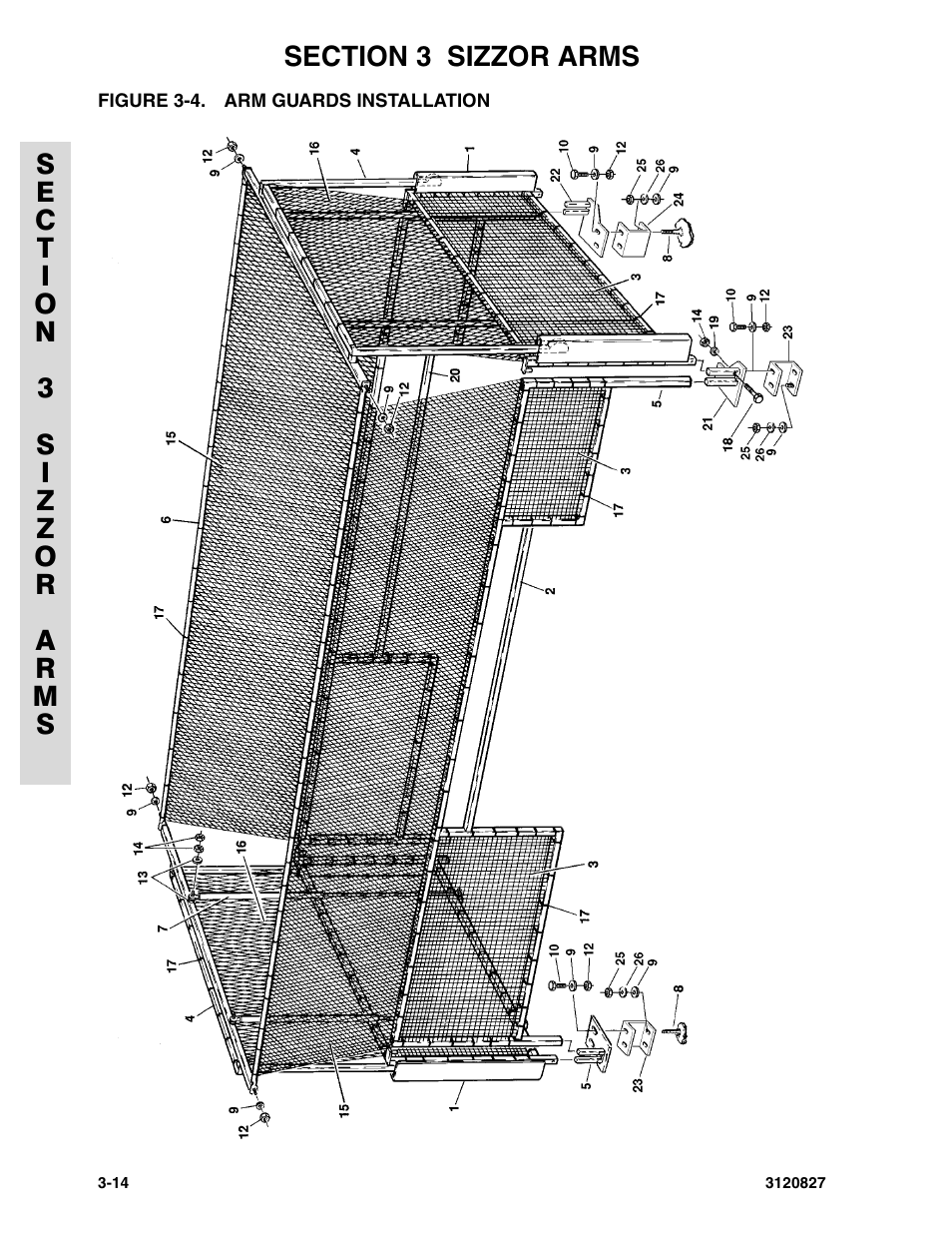 Figure 3-4. arm guards installation | JLG 40RTS Parts Manual User Manual | Page 126 / 214