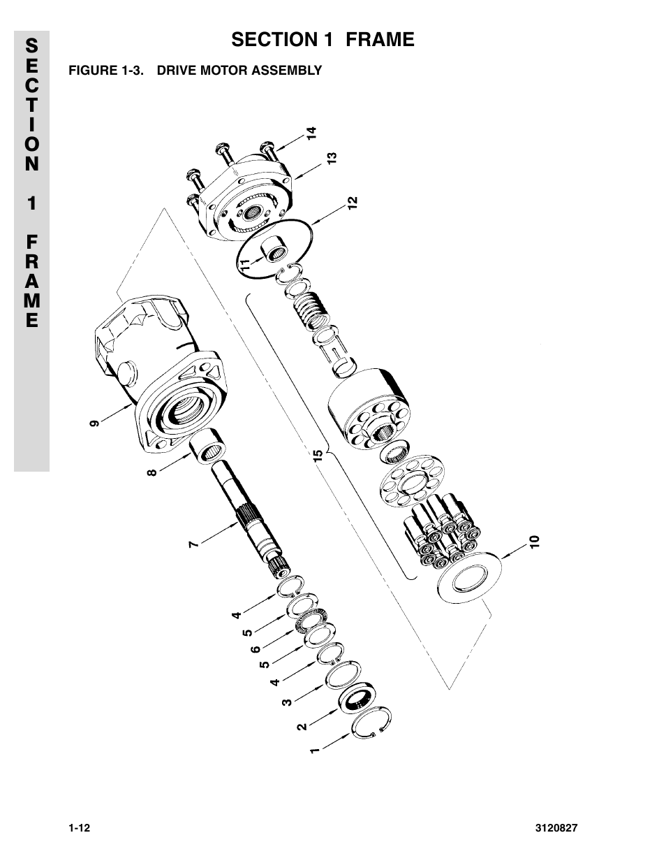 Figure 1-3. drive motor assembly | JLG 40RTS Parts Manual User Manual | Page 18 / 214