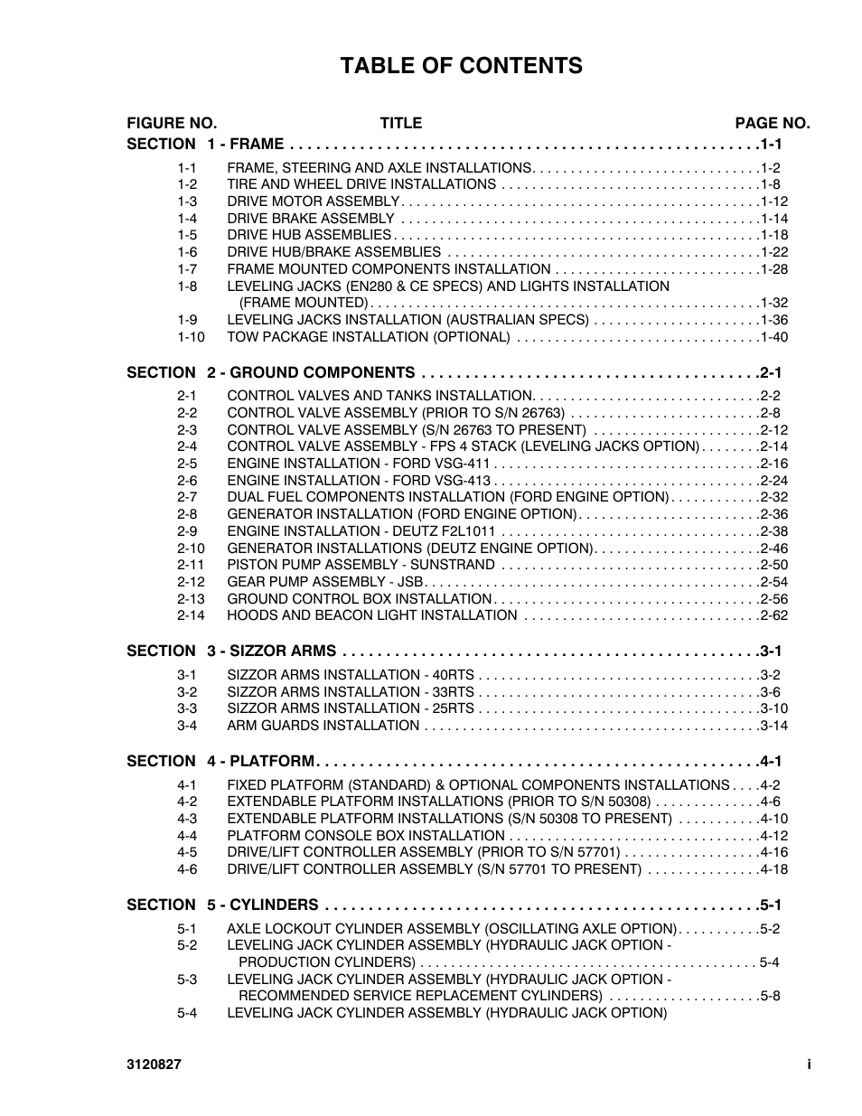 JLG 40RTS Parts Manual User Manual | Page 5 / 214