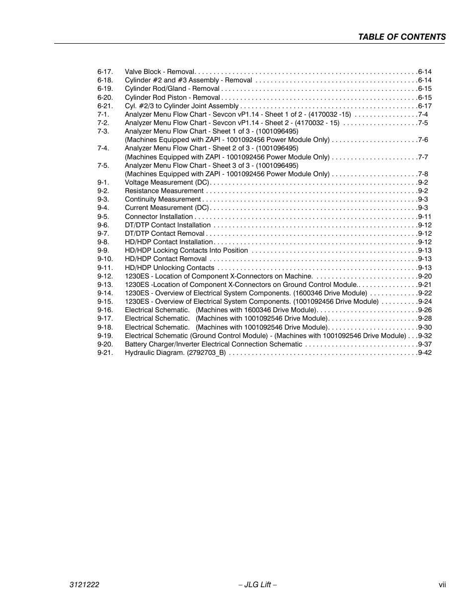 JLG 1230ES Service Manual User Manual | Page 11 / 198
