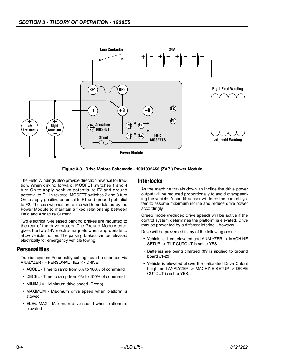 Personalities, Interlocks, Personalities -4 interlocks -4 | JLG 1230ES Service Manual User Manual | Page 34 / 198