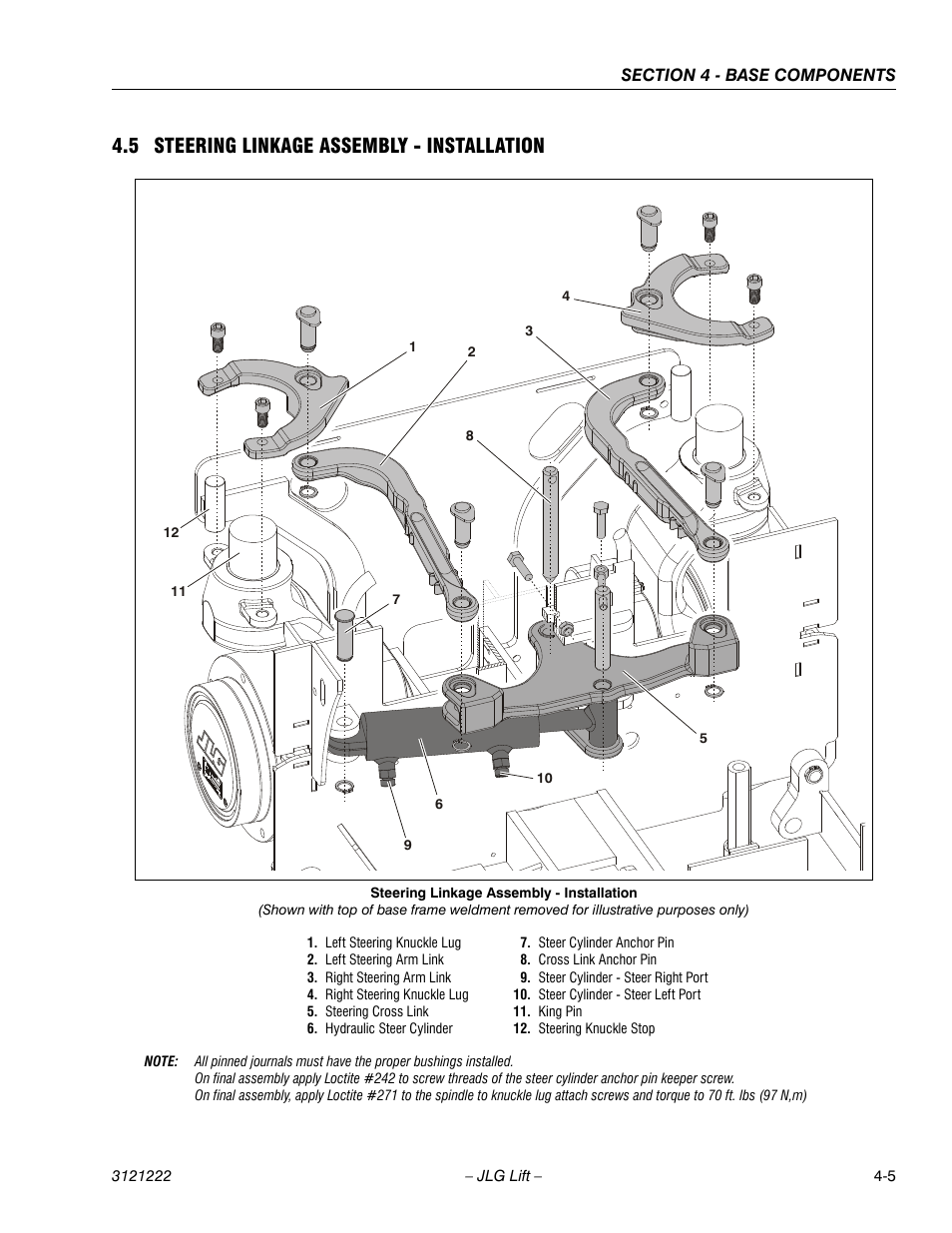 5 steering linkage assembly - installation, 5 steering linkage assembly - installation -5 | JLG 1230ES Service Manual User Manual | Page 41 / 198
