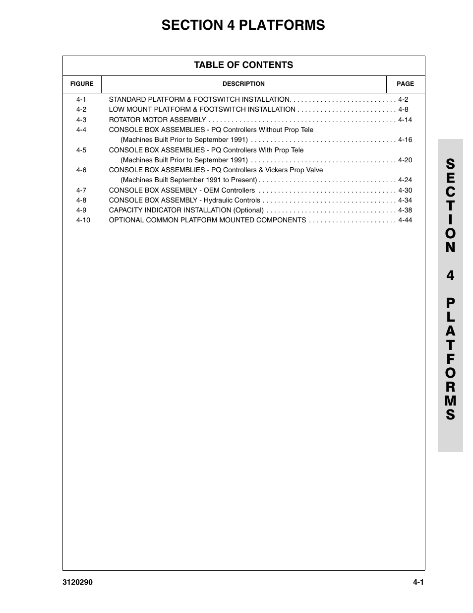 Section 4 platforms | JLG 70H Parts Manual User Manual | Page 299 / 478