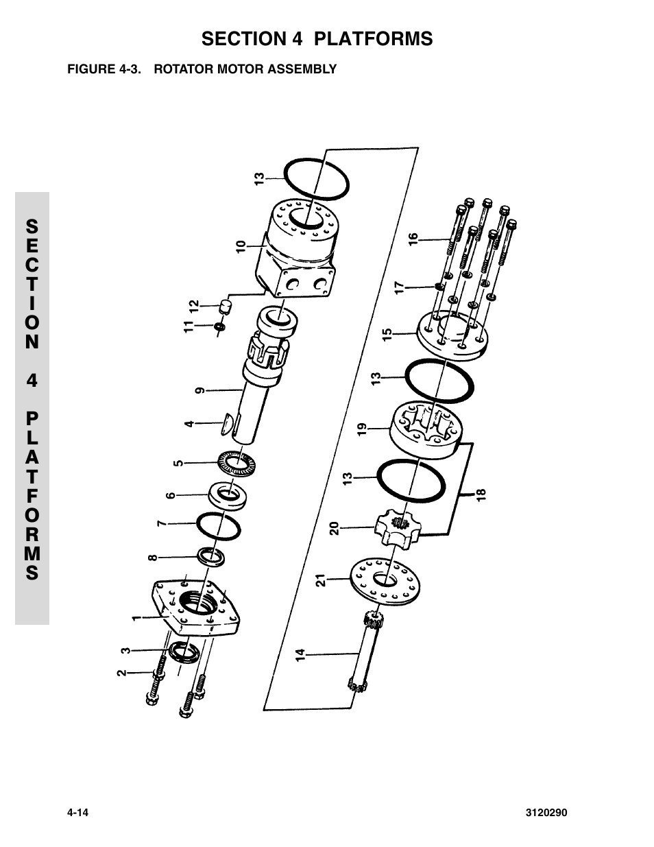 Figure 4-3. rotator motor assembly | JLG 70H Parts Manual User Manual | Page 312 / 478