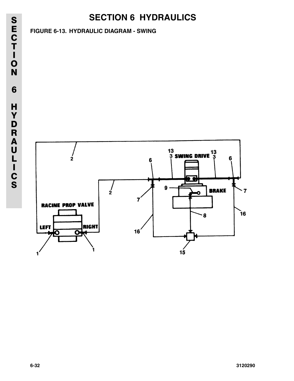 Figure 6-13. hydraulic diagram - swing | JLG 70H Parts Manual User Manual | Page 414 / 478