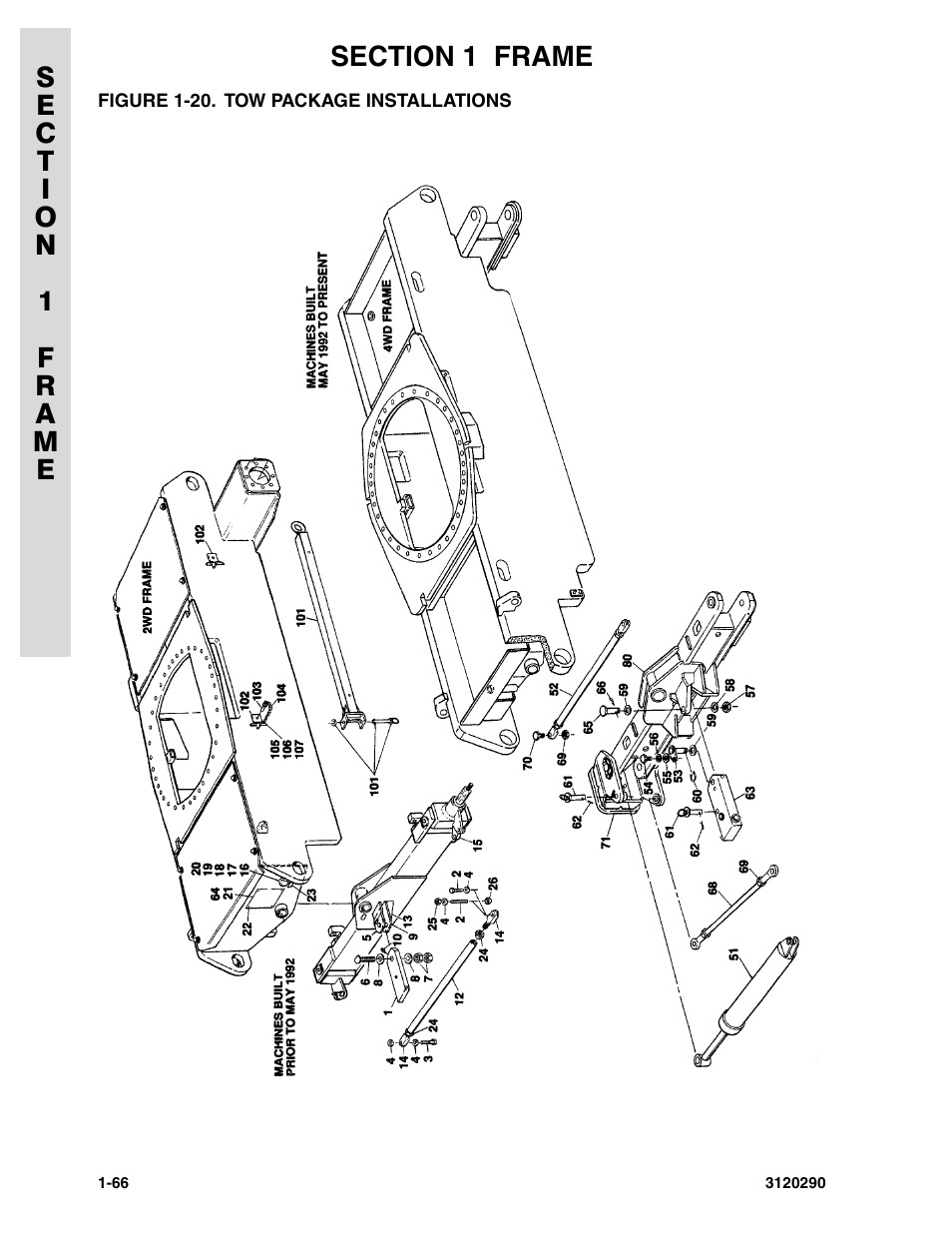 Figure 1-20. tow package installations | JLG 70H Parts Manual User Manual | Page 74 / 478