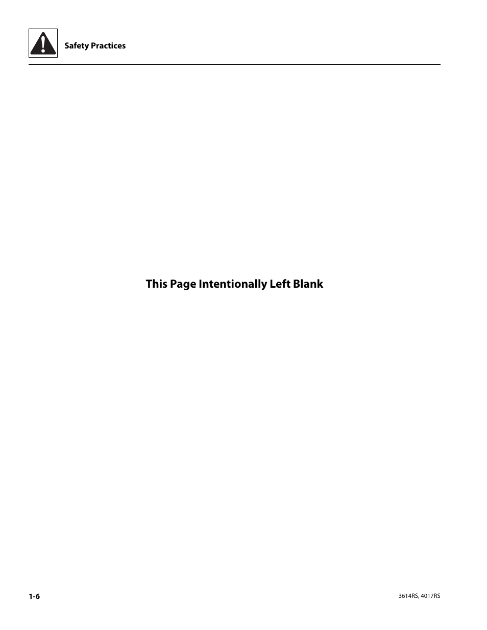 This page intentionally left blank | JLG 4017RS Service Manual User Manual | Page 14 / 204