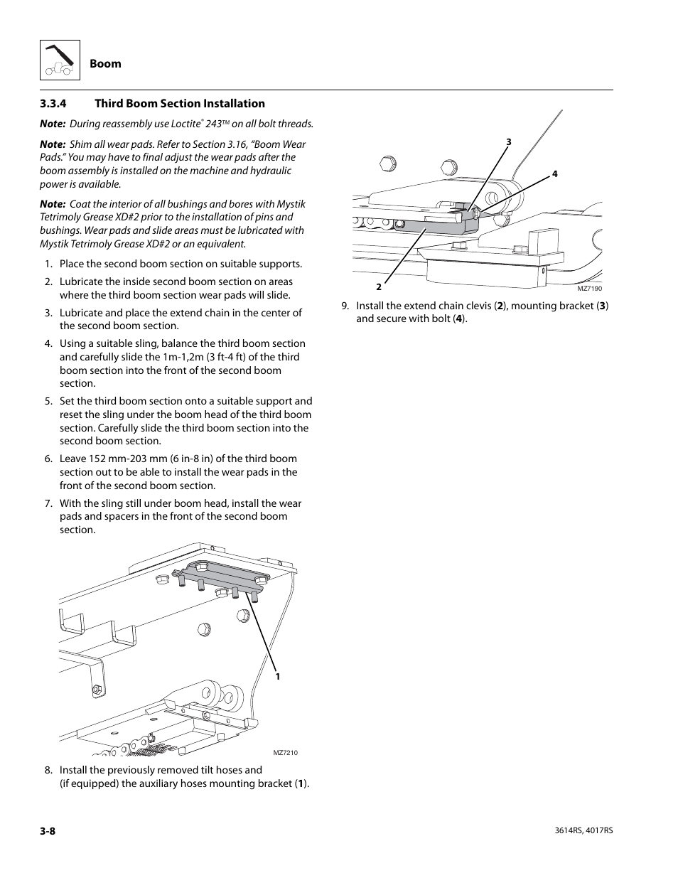 4 third boom section installation, Third boom section installation | JLG 4017RS Service Manual User Manual | Page 48 / 204