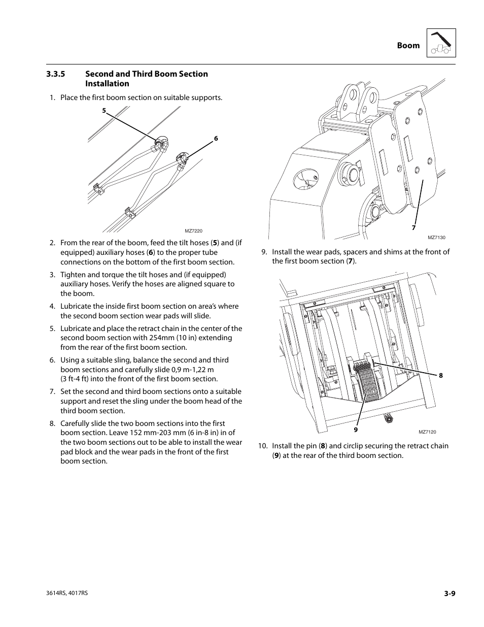 5 second and third boom section installation, Second and third boom section installation | JLG 4017RS Service Manual User Manual | Page 49 / 204