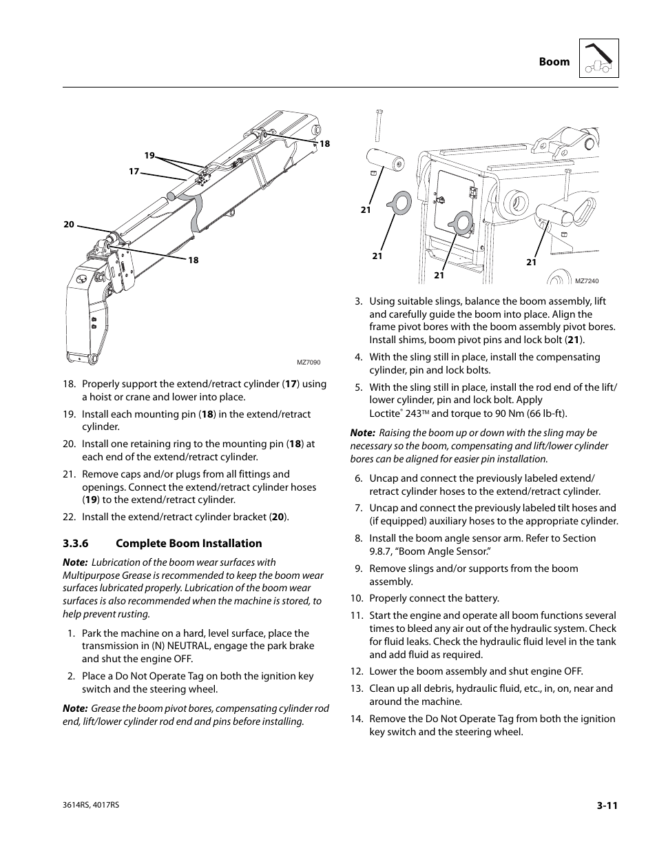 6 complete boom installation, Complete boom installation | JLG 4017RS Service Manual User Manual | Page 51 / 204