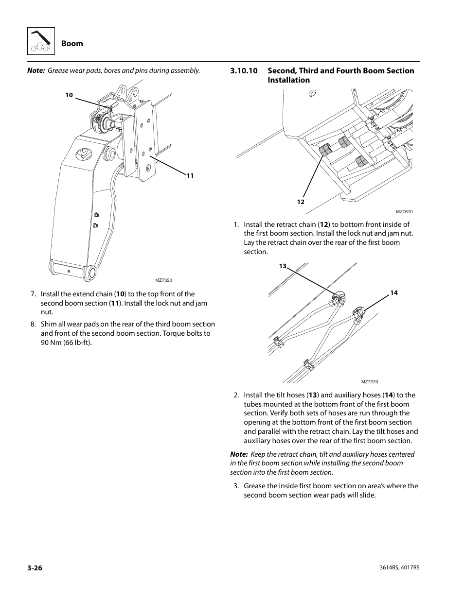 Second, third and fourth boom section installation | JLG 4017RS Service Manual User Manual | Page 66 / 204