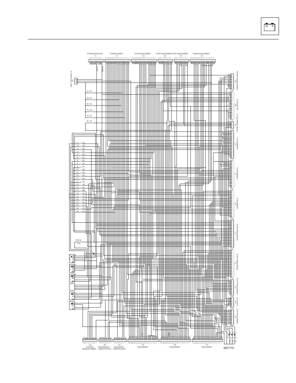 3 printed circuit board electrical schematic, Printed circuit board electrical schematic, Mz1110 | JLG 4017 Service Manual User Manual | Page 129 / 152